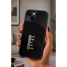 BG AKSESUAR iPhone 14 Plus Uyumlu Rutin Desenli Kamera Korumalı Darbelere Dayanıklı Kılıf