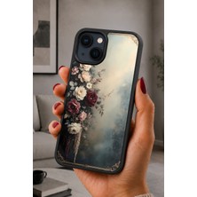 BG AKSESUAR iPhone 15 Uyumlu Vintage Desenli Kamera Korumalı Darbelere Dayanıklı Kılıf