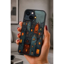 BG AKSESUAR iPhone 15 Uyumlu Köy Desenli Kamera Korumalı Darbelere Dayanıklı Kılıf