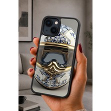 BG AKSESUAR iPhone 15 Uyumlu Azulejo Desenli Kamera Korumalı Darbelere Dayanıklı Kılıf
