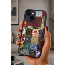 BG AKSESUAR iPhone 14 Plus Uyumlu Çini Desenli Kamera Korumalı Darbelere Dayanıklı Kılıf