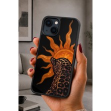 BG AKSESUAR iPhone 14 Plus Uyumlu Jaguar Desenli Kamera Korumalı Darbelere Dayanıklı Kılıf