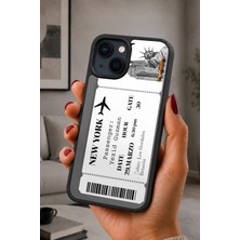 BG AKSESUAR iPhone 14 Plus Uyumlu Newyork Desenli Kamera Korumalı Darbelere Dayanıklı Kılıf