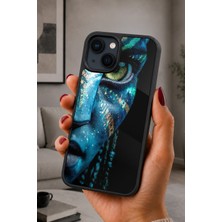 BG AKSESUAR iPhone 14 Plus Uyumlu Yüz Desenli Kamera Korumalı Darbelere Dayanıklı Kılıf