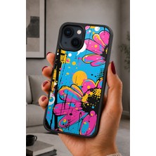 BG AKSESUAR iPhone 15 Uyumlu Popart Desenli Kamera Korumalı Darbelere Dayanıklı Kılıf