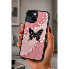 BG AKSESUAR iPhone 14 Plus Uyumlu Siyah Desenli Kamera Korumalı Darbelere Dayanıklı Kılıf