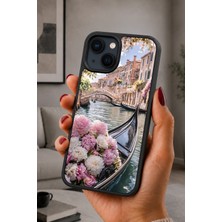 BG AKSESUAR iPhone 15 Uyumlu Gondol Desenli Kamera Korumalı Darbelere Dayanıklı Kılıf
