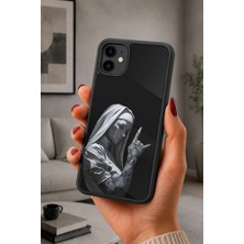 BG AKSESUAR iPhone 12 Uyumlu Dövmelirahibe Desenli Kamera Korumalı Darbelere Dayanıklı Kılıf