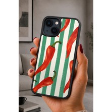 BG AKSESUAR iPhone 14 Plus Uyumlu Biber Desenli Kamera Korumalı Darbelere Dayanıklı Kılıf