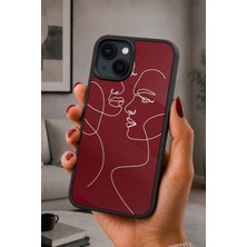 BG AKSESUAR iPhone 14 Plus Uyumlu Tekçizgi Desenli Kamera Korumalı Darbelere Dayanıklı Kılıf