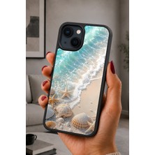 BG AKSESUAR iPhone 15 Uyumlu Kumsal Desenli Kamera Korumalı Darbelere Dayanıklı Kılıf