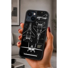 BG AKSESUAR iPhone 15 Uyumlu Savaşuçağı Desenli Kamera Korumalı Darbelere Dayanıklı Kılıf