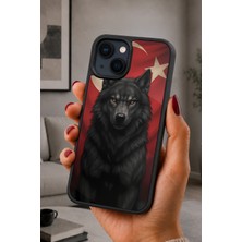 BG AKSESUAR iPhone 15 Uyumlu Uluma Desenli Kamera Korumalı Darbelere Dayanıklı Kılıf