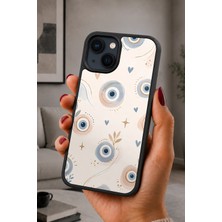 BG AKSESUAR iPhone 14 Plus Uyumlu Nazarboncuğu Desenli Kamera Korumalı Darbelere Dayanıklı Kılıf
