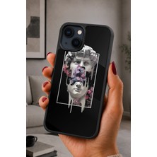 BG AKSESUAR iPhone 14 Plus Uyumlu Eriyenheykel Desenli Kamera Korumalı Darbelere Dayanıklı Kılıf