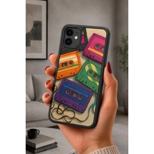 BG AKSESUAR iPhone 12 Uyumlu Mixtape Desenli Kamera Korumalı Darbelere Dayanıklı Kılıf