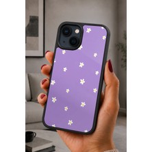BG AKSESUAR iPhone 14 Plus Uyumlu Papatyalar Desenli Kamera Korumalı Darbelere Dayanıklı Kılıf