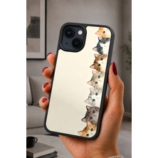 BG AKSESUAR iPhone 15 Uyumlu Kedisırası Desenli Kamera Korumalı Darbelere Dayanıklı Kılıf