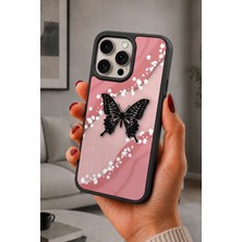 BG AKSESUAR iPhone 14 Pro Uyumlu Siyah Desenli Kamera Korumalı Darbelere Dayanıklı Kılıf
