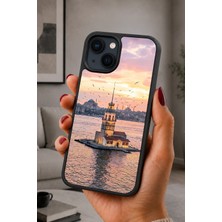 BG AKSESUAR iPhone 15 Uyumlu Kızkulesi Desenli Kamera Korumalı Darbelere Dayanıklı Kılıf