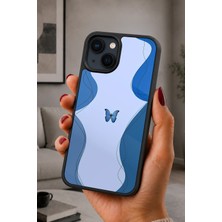 BG AKSESUAR iPhone 15 Uyumlu Kelebekdeseni Desenli Kamera Korumalı Darbelere Dayanıklı Kılıf