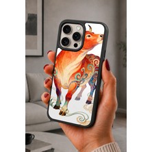 BG AKSESUAR iPhone 14 Pro Uyumlu Öküz Desenli Kamera Korumalı Darbelere Dayanıklı Kılıf