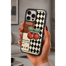 BG AKSESUAR iPhone 15 Pro Max Uyumlu Mutluluk Desenli Kamera Korumalı Darbelere Dayanıklı Kılıf