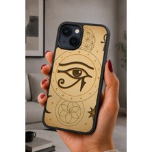 BG AKSESUAR iPhone 14 Plus Uyumlu Horus Desenli Kamera Korumalı Darbelere Dayanıklı Kılıf