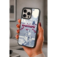 BG AKSESUAR iPhone 14 Pro Uyumlu Rome Desenli Kamera Korumalı Darbelere Dayanıklı Kılıf