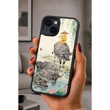 BG AKSESUAR iPhone 14 Plus Uyumlu Manda Desenli Kamera Korumalı Darbelere Dayanıklı Kılıf