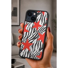 BG AKSESUAR iPhone 15 Uyumlu Zebra Desenli Kamera Korumalı Darbelere Dayanıklı Kılıf