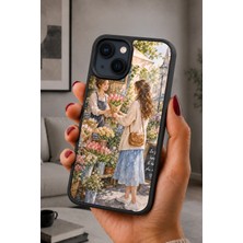 BG AKSESUAR iPhone 15 Uyumlu Çiçekçi Desenli Kamera Korumalı Darbelere Dayanıklı Kılıf