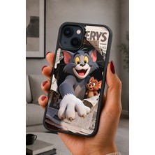 BG AKSESUAR iPhone 14 Plus Uyumlu Kedifare Desenli Kamera Korumalı Darbelere Dayanıklı Kılıf