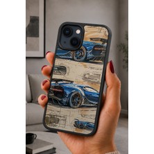 BG AKSESUAR iPhone 15 Plus Uyumlu Hiperotomobil Desenli Kamera Korumalı Darbelere Dayanıklı Kılıf