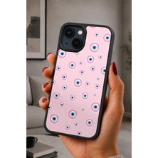 BG AKSESUAR iPhone 15 Uyumlu Gözboncuğu Desenli Kamera Korumalı Darbelere Dayanıklı Kılıf