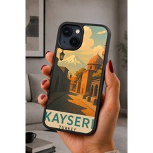 BG AKSESUAR iPhone 15 Uyumlu Kayseri Desenli Kamera Korumalı Darbelere Dayanıklı Kılıf