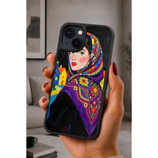 BG AKSESUAR iPhone 15 Uyumlu Başörtüsü Desenli Kamera Korumalı Darbelere Dayanıklı Kılıf