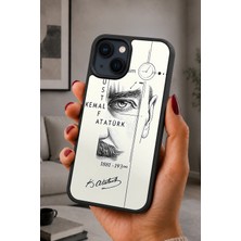 BG AKSESUAR iPhone 14 Plus Uyumlu Mustafa Desenli Kamera Korumalı Darbelere Dayanıklı Kılıf