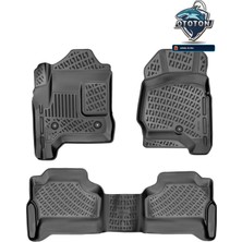 Rizline Chevrolet Silverado 2500-3500 Hd Crew Cab/halı Zemin 2019 Pick Up 3D Havuzlu Paspas Seti & Karton Koku