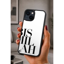BG AKSESUAR iPhone 14 Plus Uyumlu Bismillah Desenli Kamera Korumalı Darbelere Dayanıklı Kılıf