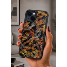 BG AKSESUAR iPhone 14 Plus Uyumlu Çizgi Desenli Kamera Korumalı Darbelere Dayanıklı Kılıf