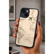BG AKSESUAR iPhone 14 Plus Uyumlu Dünyaturu Desenli Kamera Korumalı Darbelere Dayanıklı Kılıf