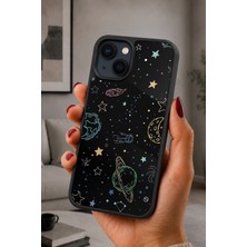 BG AKSESUAR iPhone 13 Mini Uyumlu Yıldızlar Desenli Kamera Korumalı Darbelere Dayanıklı Kılıf