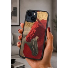 BG AKSESUAR iPhone 13 / 14 Uyumlu Atsanatı Desenli Kamera Korumalı Darbelere Dayanıklı Kılıf