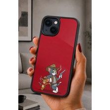BG AKSESUAR iPhone 15 Uyumlu Kovboy Desenli Kamera Korumalı Darbelere Dayanıklı Kılıf