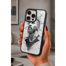 BG AKSESUAR iPhone 14 Pro Uyumlu Sakallı Desenli Kamera Korumalı Darbelere Dayanıklı Kılıf