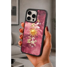 BG AKSESUAR iPhone 14 Pro Uyumlu Pembegalaksi Desenli Kamera Korumalı Darbelere Dayanıklı Kılıf