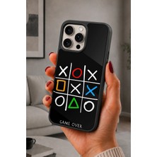 BG AKSESUAR iPhone 14 Pro Uyumlu Tictactoe Desenli Kamera Korumalı Darbelere Dayanıklı Kılıf