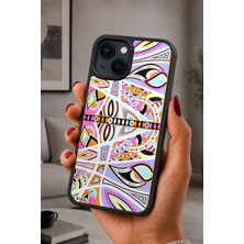 BG AKSESUAR iPhone 15 Uyumlu Psikedelik Desenli Kamera Korumalı Darbelere Dayanıklı Kılıf