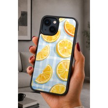 BG AKSESUAR iPhone 14 Plus Uyumlu Citrus Desenli Kamera Korumalı Darbelere Dayanıklı Kılıf
